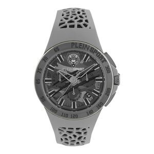 Plein Sport Thunderstorm Chrono Silicone Watch Grey Mens